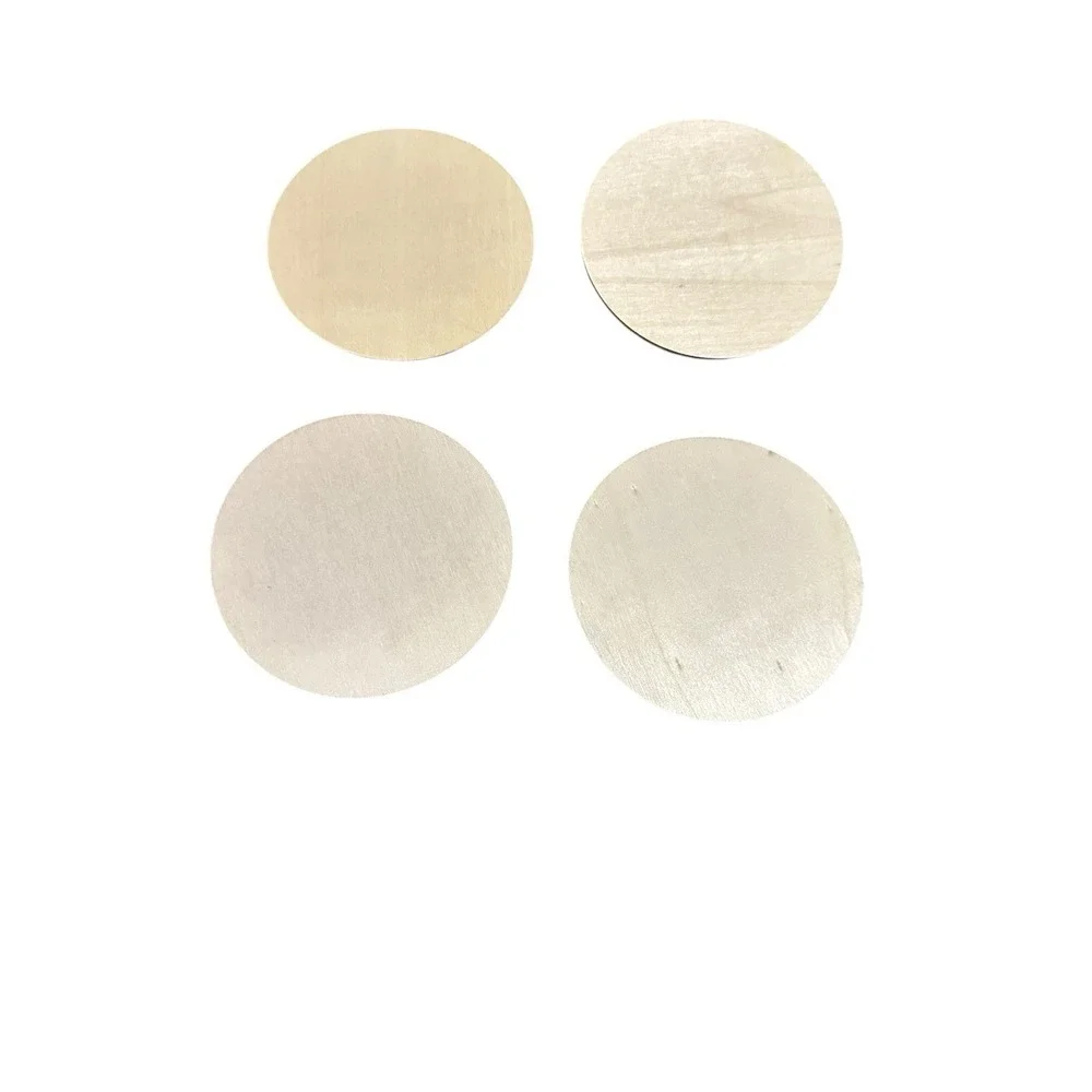 NEW‎ wood round coasters set of 4 coffee